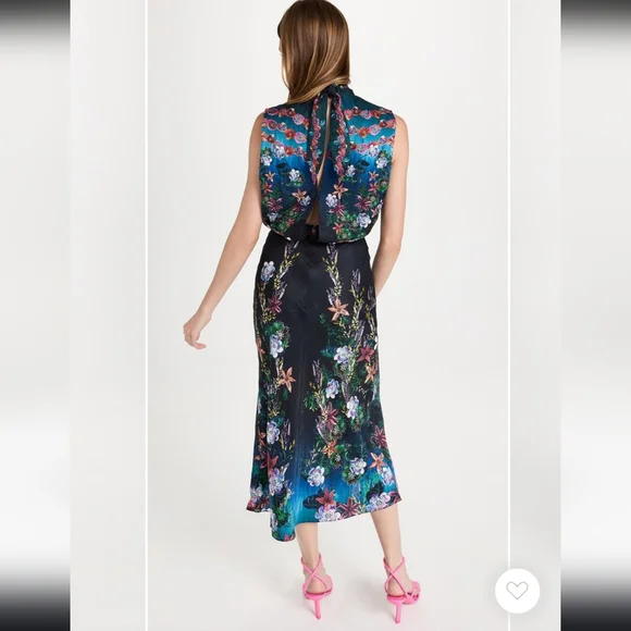 Saloni Sakura Fleur Midi Dress - Picture 2 of 11